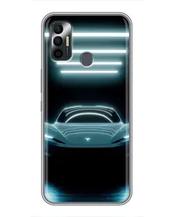 Чехол для TECNO Spark 7P с картинкой «Tesla в неоне» Чехол для TECNO Spark 7P с картинкой «Tesla в неоне»