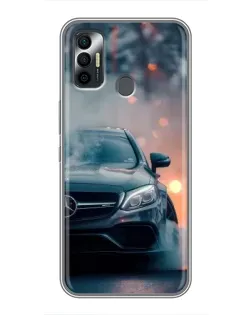Чехол для TECNO Spark 7P с картинкой «Mercedes — ночной город» Чехол для TECNO Spark 7P с картинкой «Mercedes — ночной город»