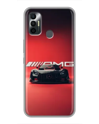 Чехол для TECNO Spark 7P с картинкой «Mercedes AMG — красная линия»