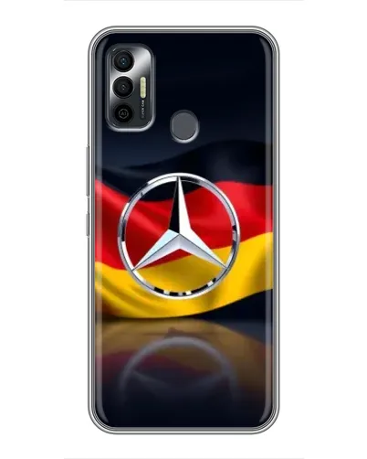 Чехол для TECNO Spark 7P с картинкой «Mercedes — флаг Германии»