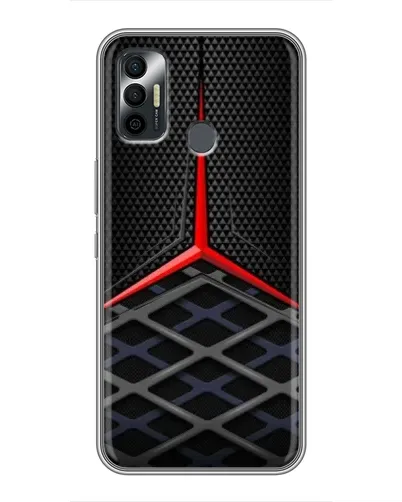 Чехол для TECNO Spark 7P с картинкой «Mercedes Carbon Grid»