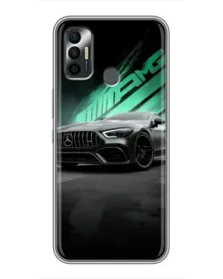 Чехол для TECNO Spark 7P с картинкой «Темный Mercedes AMG»