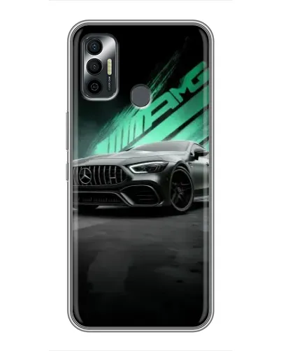 Чехол для TECNO Spark 7P с картинкой «Темный Mercedes AMG»
