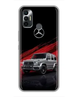 Чехол для TECNO Spark 7P с картинкой «Mercedes G-Class красный»
