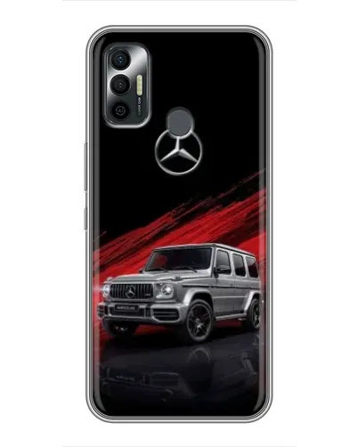 Чехол для TECNO Spark 7P с картинкой «Mercedes G-Class красный»