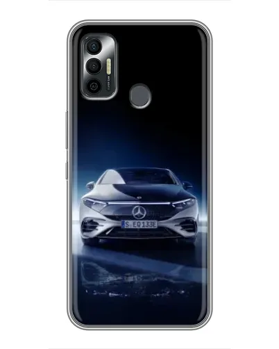 Чехол для TECNO Spark 7P с картинкой «Ночной Mercedes EQ»