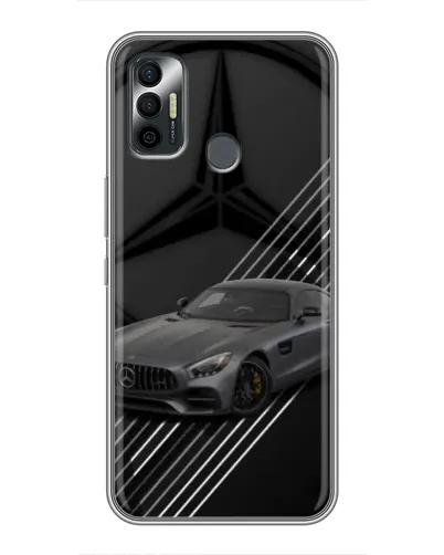 Чехол для TECNO Spark 7P с картинкой «Mercedes AMG — графика»