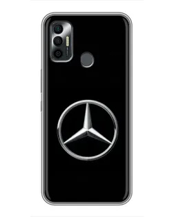 Чехол для TECNO Spark 7P с картинкой «Mercedes классический лого»