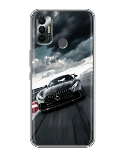 Чехол для TECNO Spark 7P с картинкой «Гоночный Mercedes AMG»