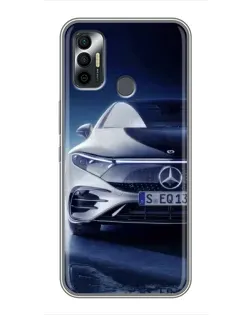Чехол для TECNO Spark 7P с картинкой «Mercedes EQ — будущее»