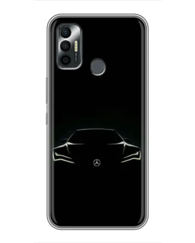 Чехол для TECNO Spark 7P с картинкой «Mercedes — силуэт авто» Чехол для TECNO Spark 7P с картинкой «Mercedes — силуэт авто»
