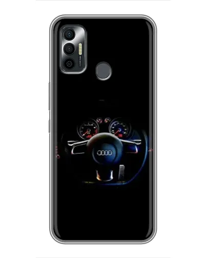 Чехол для TECNO Spark 7P с картинкой «Салон Audi — руль»