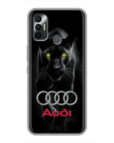 Чехол для TECNO Spark 7P с картинкой «Пантера и Audi»