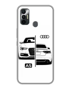 Чехол для TECNO Spark 7P с картинкой «Audi — контрастный дизайн»