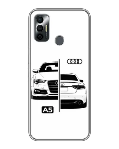 Чехол для TECNO Spark 7P с картинкой «Audi — контрастный дизайн»