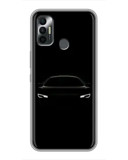 Чехол для TECNO Spark 7P с картинкой «Взгляд Audi в темноте»
