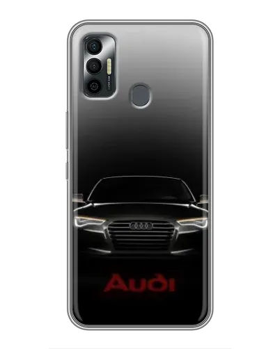 Чехол для TECNO Spark 7P с картинкой «Audi — градиентный контур»