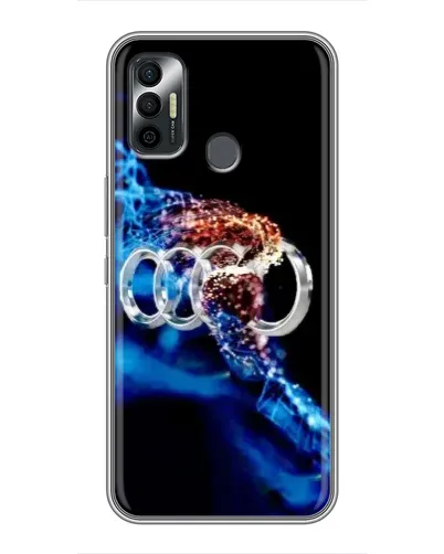 Чехол для TECNO Spark 7P с картинкой «Энергия лого Audi»