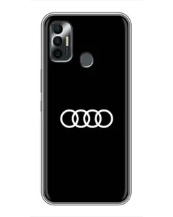 Чехол для TECNO Spark 7P с картинкой «Audi White Logo»