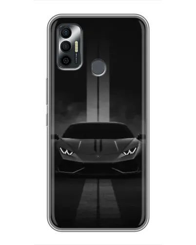 Чехол для TECNO Spark 7P с картинкой «Lamborghini симметрия дорог»