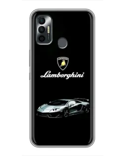 Чехол для TECNO Spark 7P с картинкой «Логотип Lamborghini классика»