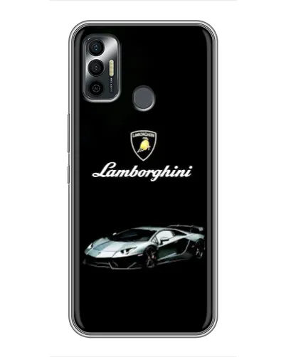 Чехол для TECNO Spark 7P с картинкой «Логотип Lamborghini классика»
