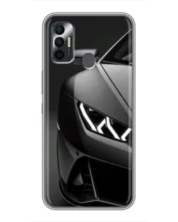 Чехол для TECNO Spark 7P с картинкой «Lamborghini фары детализация»