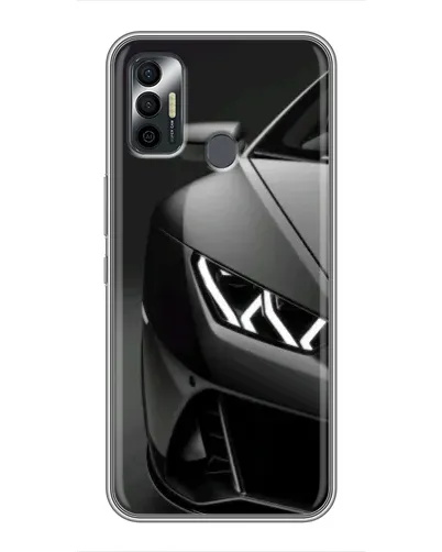 Чехол для TECNO Spark 7P с картинкой «Lamborghini фары детализация»