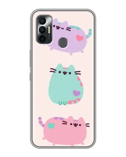 Чехол для TECNO Spark 7P с картинкой «Pusheen трио» Чехол для TECNO Spark 7P с картинкой «Pusheen трио»