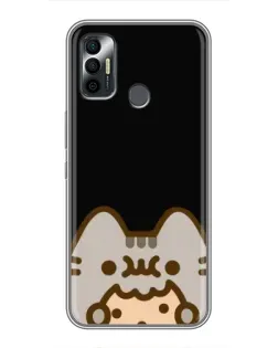 Чехол для TECNO Spark 7P с картинкой «Пушин на черном»