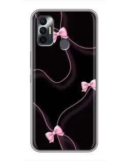 Чехол для TECNO Spark 7P с картинкой «Розовые ленты»