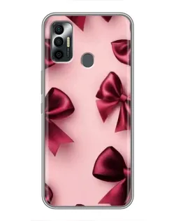 Чехол для TECNO Spark 7P с картинкой «Бордовый атлас»