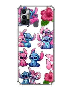 Чехол для TECNO Spark 7P с картинкой «Стикеры Stitch и Angel» Чехол для TECNO Spark 7P с картинкой «Стикеры Stitch и Angel»