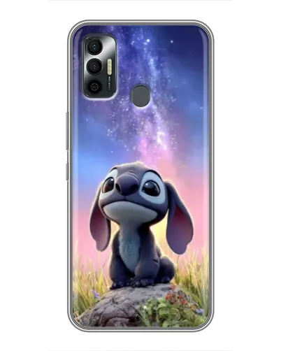 Чехол для TECNO Spark 7P с картинкой «Стич на рассвете»