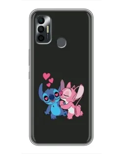 Чехол для TECNO Spark 7P с картинкой «Анжел целует Стича» Чехол для TECNO Spark 7P с картинкой «Анжел целует Стича»