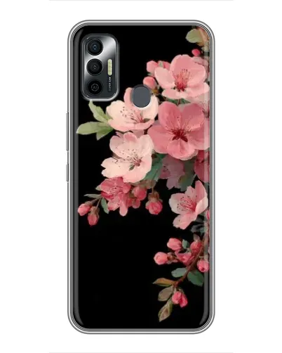 Чехол для TECNO Spark 7P с картинкой «Розовая ветка сакуры»