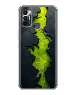 Чехол для TECNO Spark 7P с картинкой «Салатовый разлом скалы» Чехол для TECNO Spark 7P с картинкой «Салатовый разлом скалы»