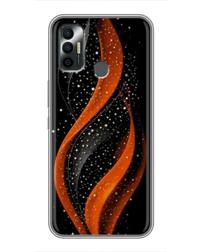 Чехол для TECNO Spark 7P с картинкой «Огненная звездная волна»