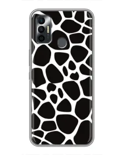 Чехол для TECNO Spark 7P с картинкой «Черно-белый жираф»