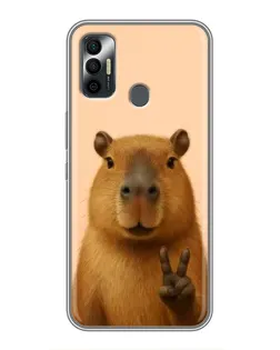 Чехол для TECNO Spark 7P с картинкой «Капибара виктория» Чехол для TECNO Spark 7P с картинкой «Капибара виктория»