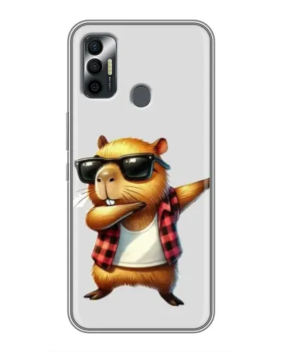 Чехол для TECNO Spark 7P с картинкой «Капибара рэпер даб»