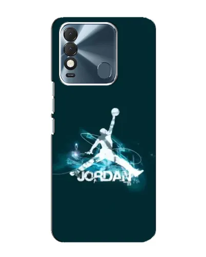 Чехол для TECNO Spark 8 с картинкой «Jordan Blue Fire»