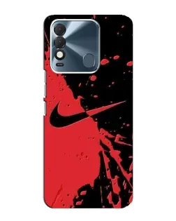 Чехол для TECNO Spark 8 с картинкой «Красные брызги Nike» Чехол для TECNO Spark 8 с картинкой «Красные брызги Nike»