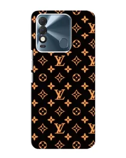 Чехол для TECNO Spark 8 с картинкой «Золотая монограмма LV»