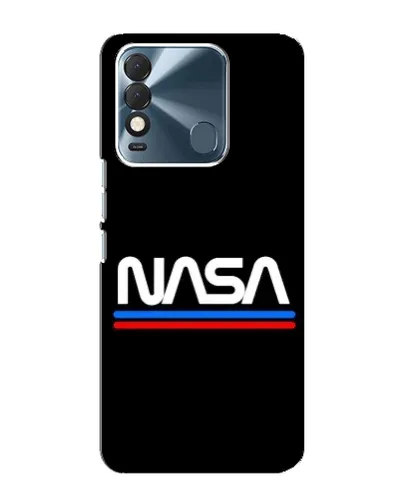 Чехол для TECNO Spark 8 с картинкой «NASA — классика Red Blue»