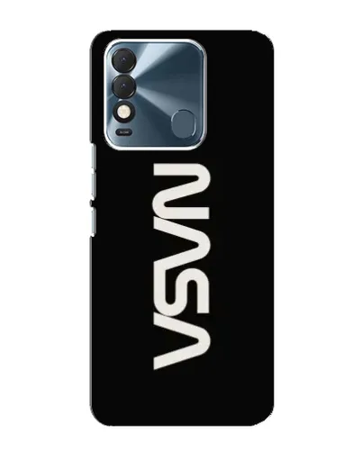 Чехол для TECNO Spark 8 с картинкой «NASA — вертикальный логотип»