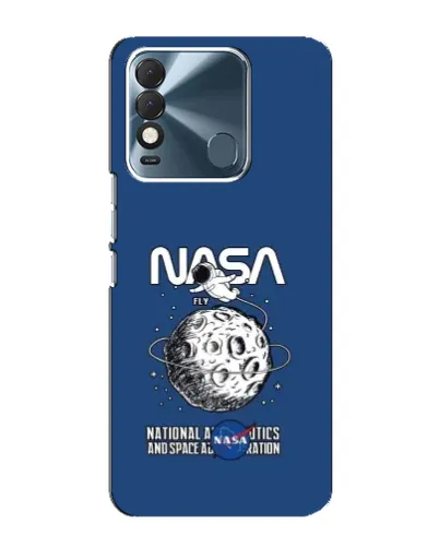 Чехол для TECNO Spark 8 с картинкой «NASA — лунная миссия»