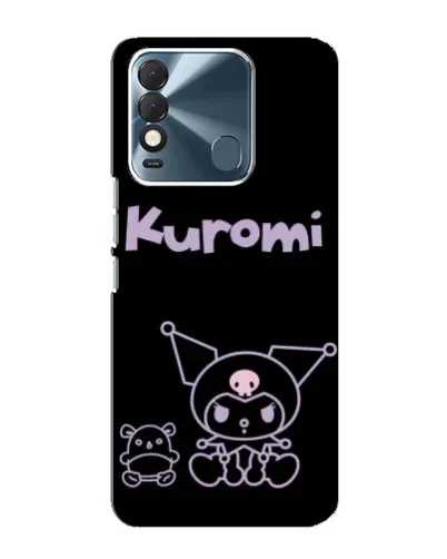 Чехол для TECNO Spark 8 с картинкой «Kuromi — черный минимализм»