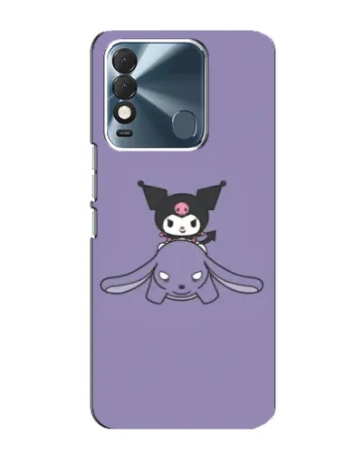 Чехол для TECNO Spark 8 с картинкой «Kuromi на лиловом фоне»