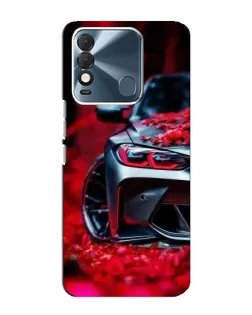 Чехол для TECNO Spark 8 с картинкой «Спортивная BMW и цветы» Чехол для TECNO Spark 8 с картинкой «Спортивная BMW и цветы»